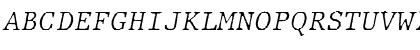 Download JMH Typewriter mono Fine Italic Font Uppercase Preview