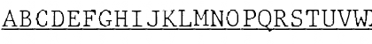 Download JMH Typewriter mono Fine Under Regular Font Uppercase Preview