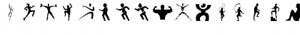 Download FitnessSilhouettes Regular Font Uppercase Preview