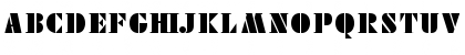 Download FutstencilSerif Regular Font Uppercase Preview