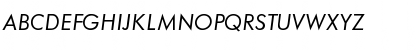Download Futura_Book-Normal-Italic Regular Font Uppercase Preview