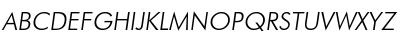 Download Futuri Light Italic Font Uppercase Preview