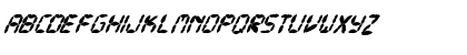 Download FZ DIGITAL 10 MANGLED ITALIC Normal Font Uppercase Preview