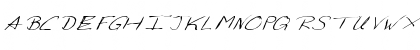 Download FZ HAND 24 MANGLED ITALIC Normal Font Uppercase Preview