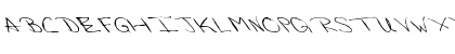 Download FZ HAND 24 MANGLED LEFTY Normal Font Uppercase Preview