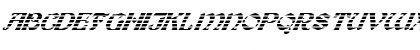 Download FZ JAZZY 19 STRIPED ITALIC Medium Font Uppercase Preview