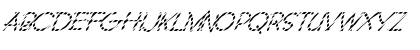 Download FZ JAZZY 34 STRIPED ITALIC Normal Font Uppercase Preview