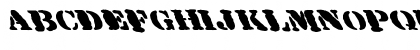 Download FZ UNIQUE 25 MANGLED LEFTY Normal Font Uppercase Preview