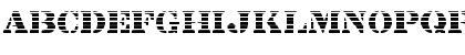 Download FZ UNIQUE 25 STRIPED Normal Font Uppercase Preview