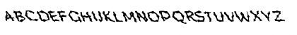 Download FZ WACKY 55 LEFTY Normal Font Uppercase Preview