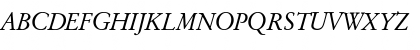 Download Garamond Becker No2 Italic Font Uppercase Preview
