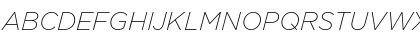 Download Gotham ExtraLight Italic Font Uppercase Preview