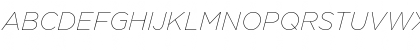 Download Gotham Thin Italic Font Uppercase Preview