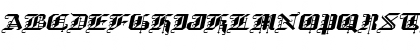 Download GothicExtended Italic Font Uppercase Preview