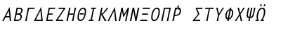 Download GreekSansFixedWidth Italic Font Uppercase Preview