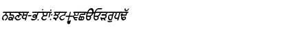 Download GurmukhiLys 010 Italic Normal Font Uppercase Preview