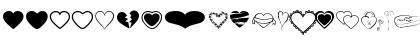 Download Hearts BV Regular Font Uppercase Preview