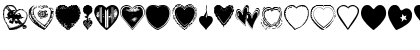 Download Hearts Galore Regular Font Uppercase Preview