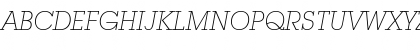 Download ITCLubalinGraph-ExtraLtObl Extra LightItalic Font Uppercase Preview