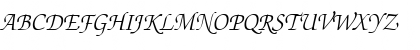 Download ITCZapfChancery-Light LightItalic Font Uppercase Preview