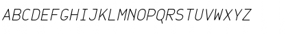 Download JetJaneMonoThin Italic Font Uppercase Preview