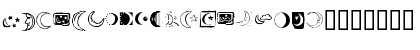 Download KR Crescent Moons Regular Font Uppercase Preview
