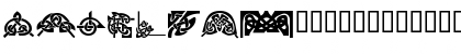 Download KR Keltic Four Regular Font Uppercase Preview