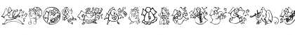 Download KR Music Angels Regular Font Uppercase Preview