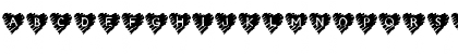 Download KR Scribble Heart Regular Font Uppercase Preview
