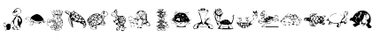 Download KR Turtles For Julie Regular Font Uppercase Preview
