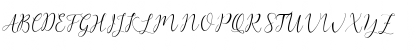Download Artilla Script Regular Font Uppercase Preview