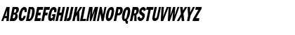 Download LibraryGothicHeavyCondensed Italic Font Uppercase Preview