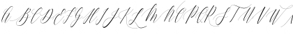Download Charlotte Calligraphy Slant Regular Font Uppercase Preview