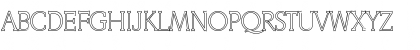 Download BenjaminBeckerOutline-ExLight Regular Font Uppercase Preview
