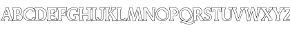 Download BenjaminBeckerOutline-Medium Regular Font Uppercase Preview