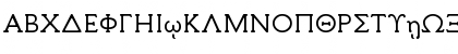 Download Milan Greek Normal Font Uppercase Preview