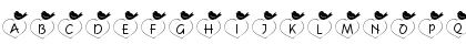 Download 101! Birdie LuV Regular Font Uppercase Preview