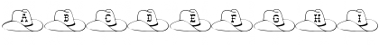 Download 101! Kimmy's Kowboy Hat Regular Font Uppercase Preview
