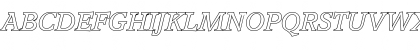 Download AccoladeOutline Italic Font Uppercase Preview
