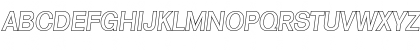 Download AdamBeckerOutline-Medium Italic Font Uppercase Preview