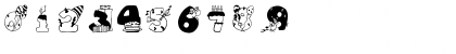 Download BirthdayDigits Regular Font Uppercase Preview