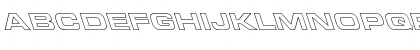 Download Aero Extended Hollow Lefty Regular Font Uppercase Preview