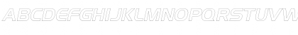 Download AeroOutline Italic Font Uppercase Preview