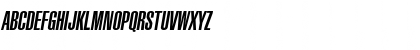 Download AGLettericaUltraCompressed Oblique Font Uppercase Preview