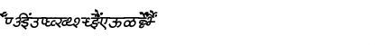 Download AkrutiDevRekha BoldItalic Font Uppercase Preview