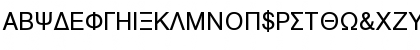 Download AkzentGreek Regular Font Uppercase Preview