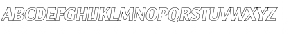 Download AlexanderBeckerOutline Bold Italic Font Uppercase Preview