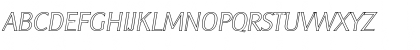 Download AlexanderBeckerOutline-ExLight Italic Font Uppercase Preview