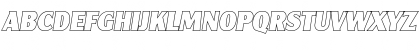 Download AlexanderBeckerOutline-Heavy Italic Font Uppercase Preview