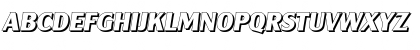 Download AlexanderBeckerShadow-ExBold Italic Font Uppercase Preview